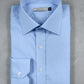 Blue Nailshead Spread Collar Cotton Shirt