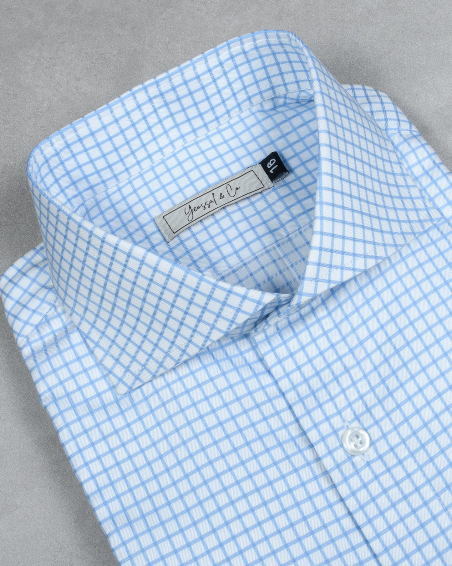 Blue/White Checks Twill Cotton Shirt