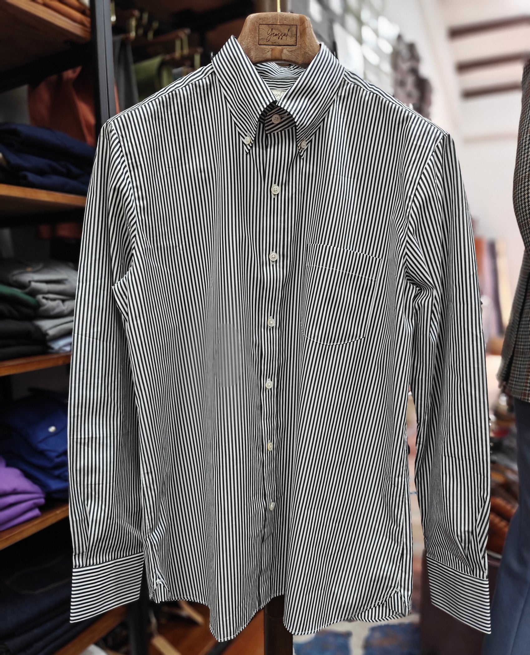 Soktas Stripe Poplin Cotton Long Sleeves Shirt - SS098