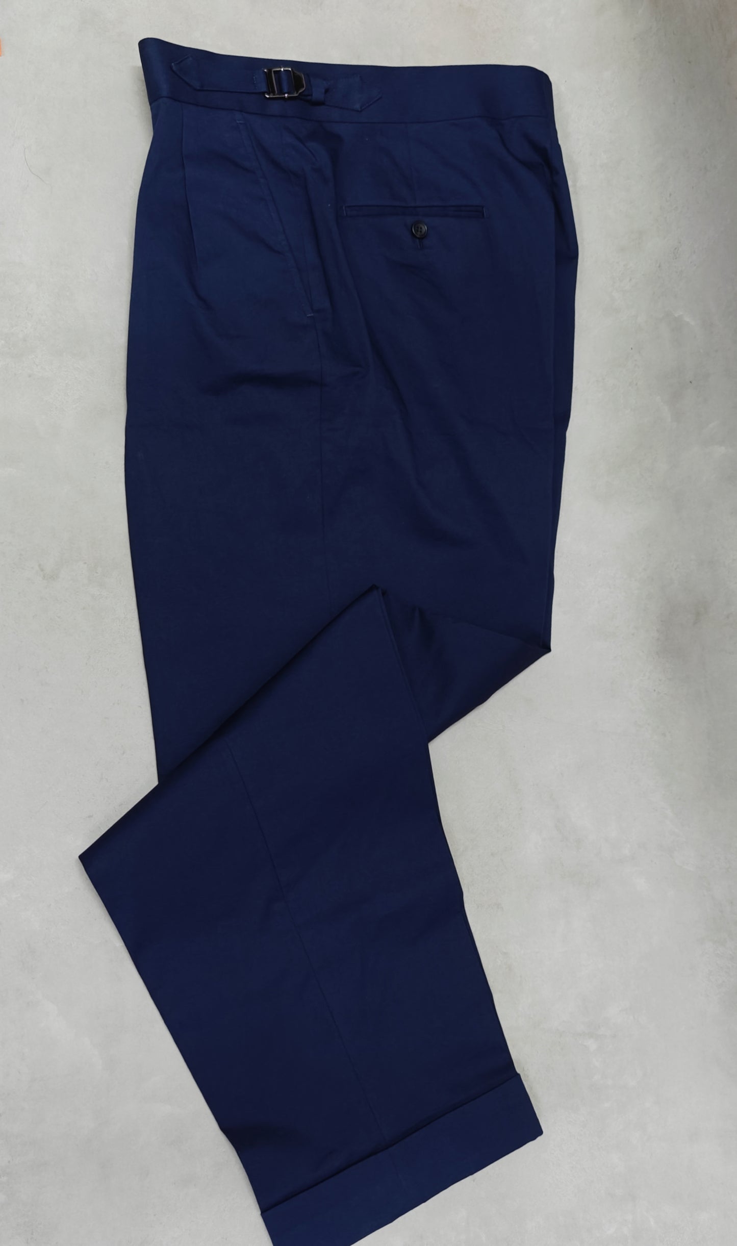 Brezza Navy Twill Stretch-Cotton Trousers  - ST141