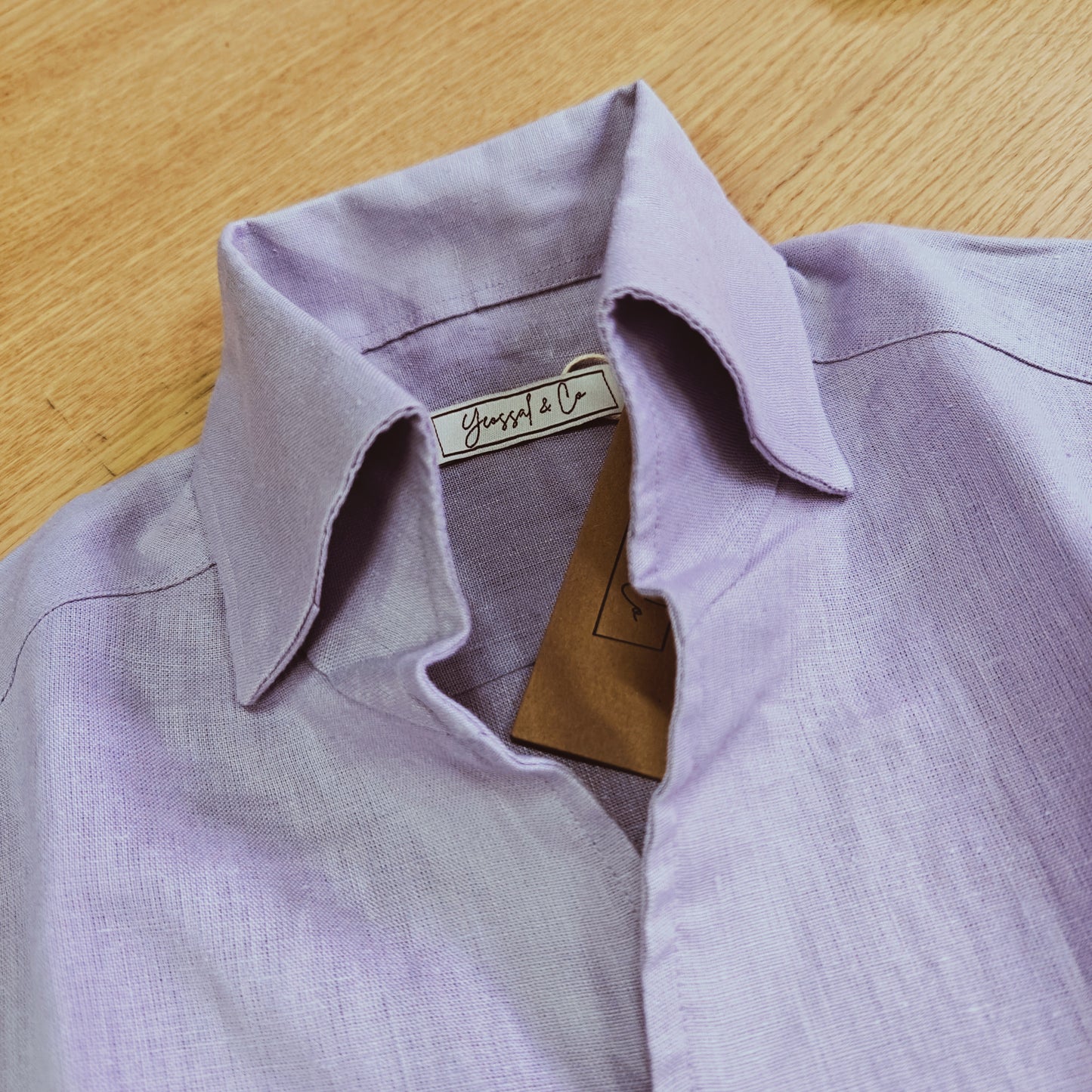 Violet Linen Long Sleeves Shirt - SS108