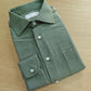 Japanese Olive Herringbone Selvedge Shirt - SS111