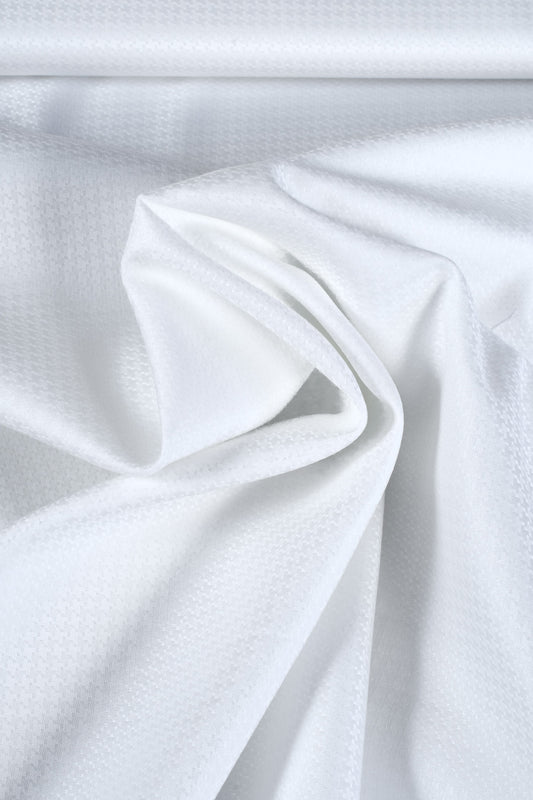 Karnak White Jacquard Cotton Custom Shirt MSC3096