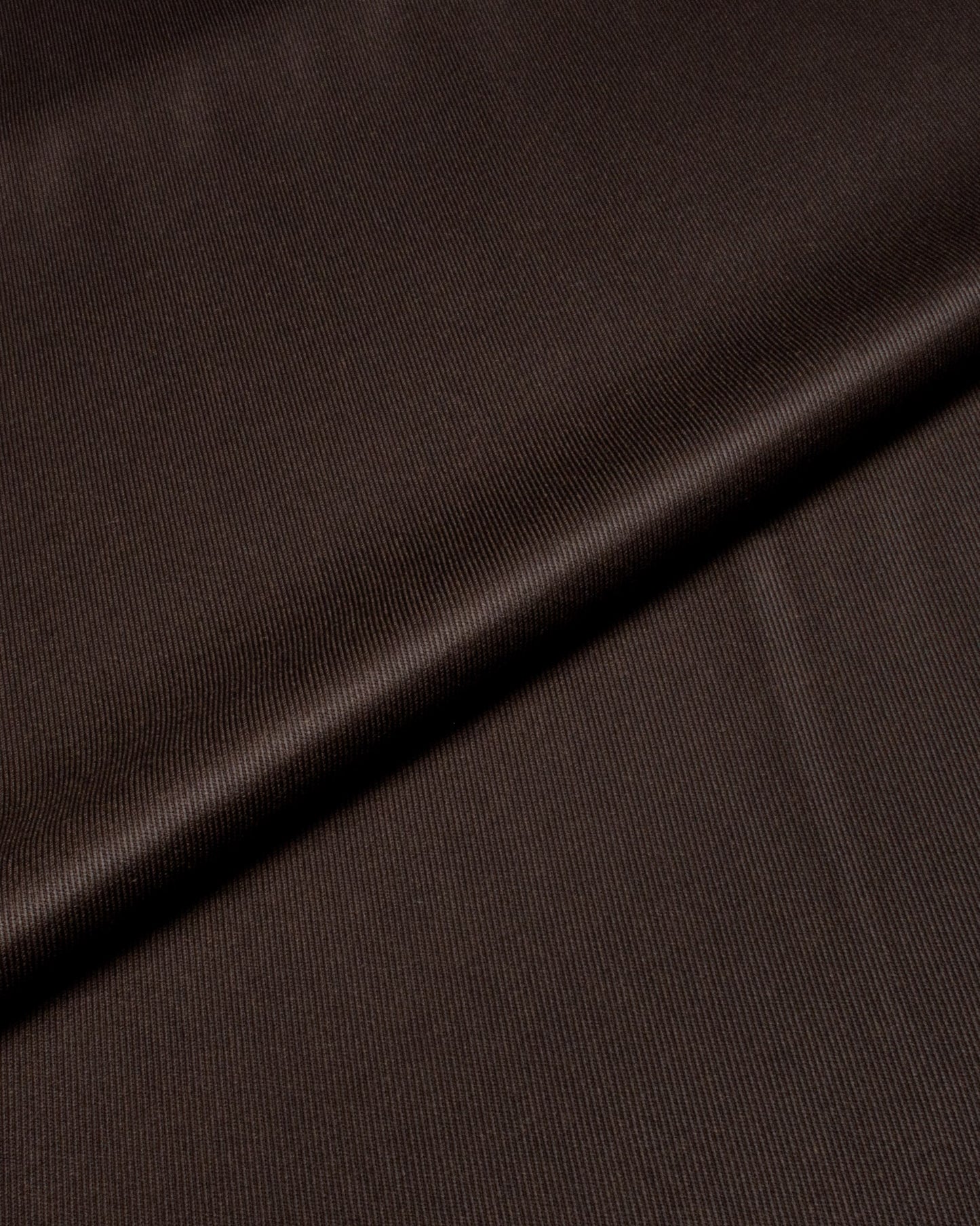 Dark Brown Covert Twill Wool Custom Trousers MUW3308