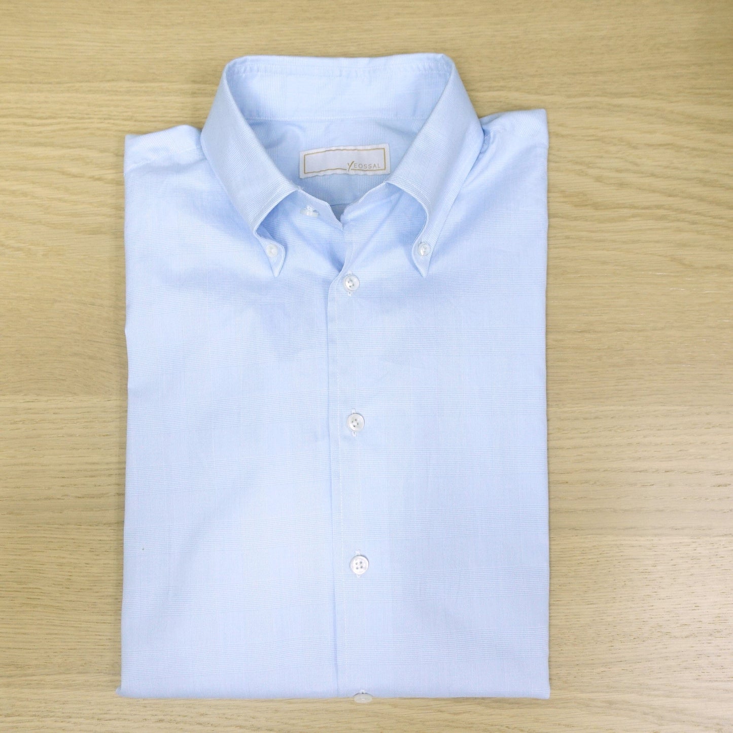 [Open Box - Seconds] Light Blue Plaid Shirt - SS041