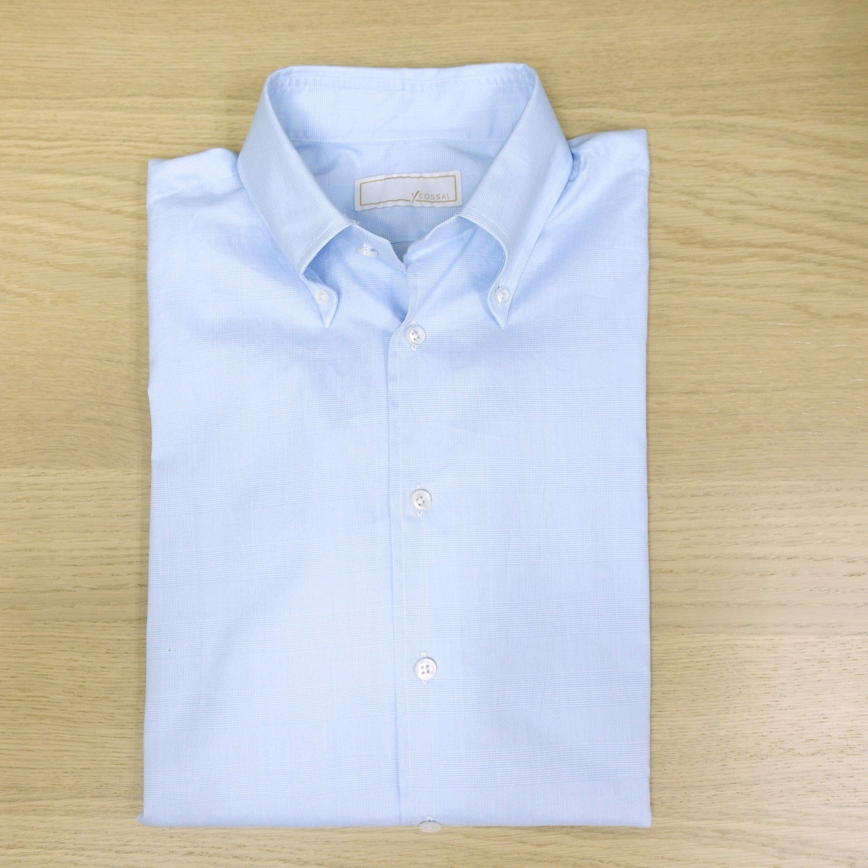 [Open Box - Seconds] Light Blue Plaid Shirt - SS041