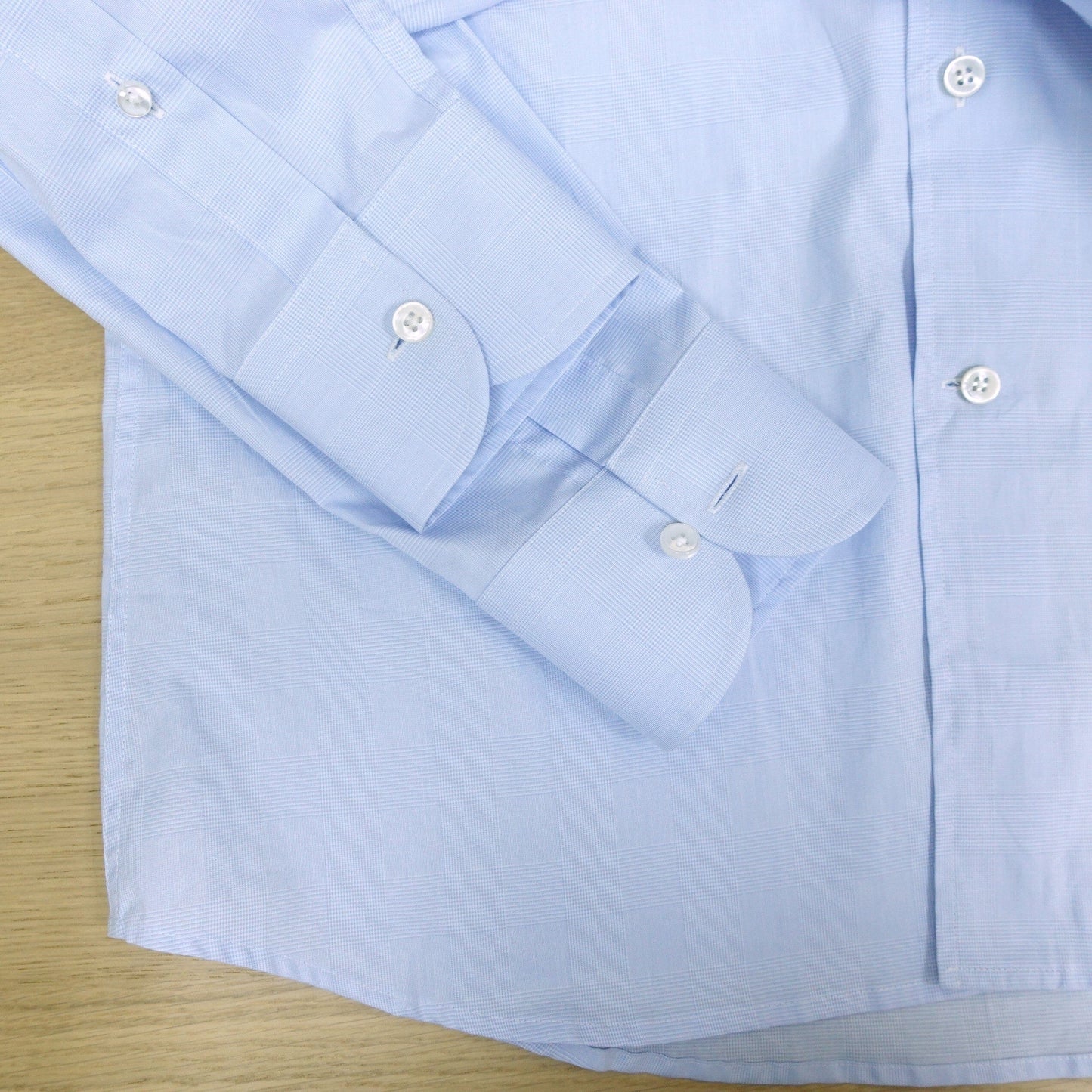 [Open Box - Seconds] Light Blue Plaid Shirt - SS041