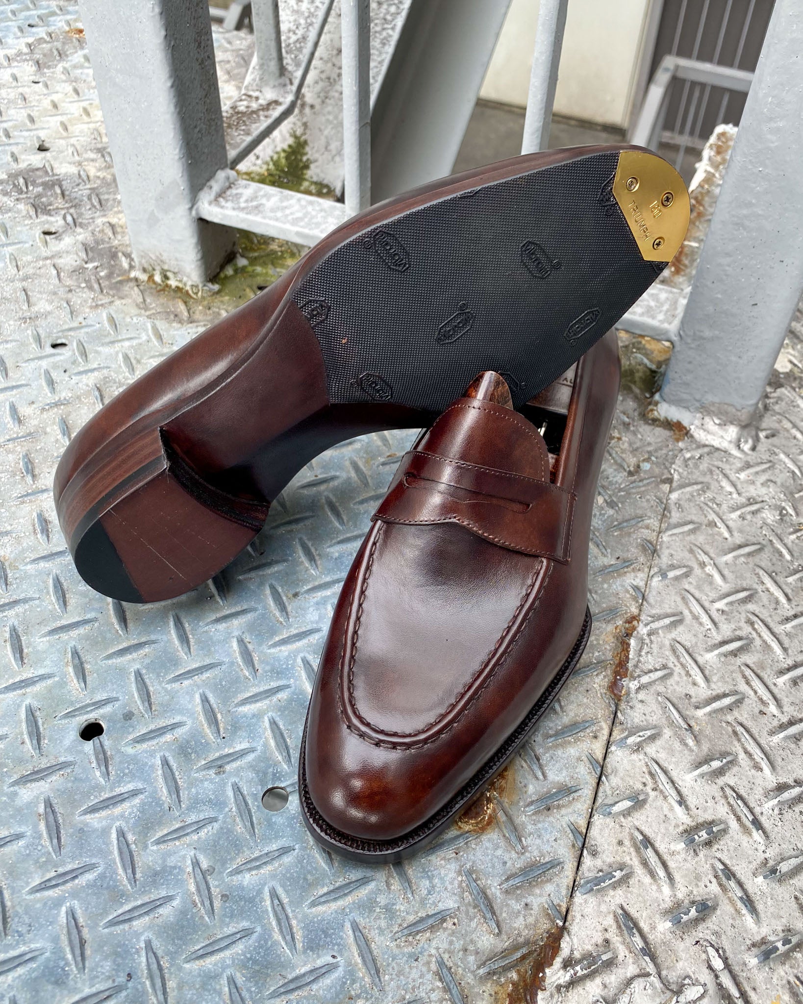 Steel toe 2025 penny loafers